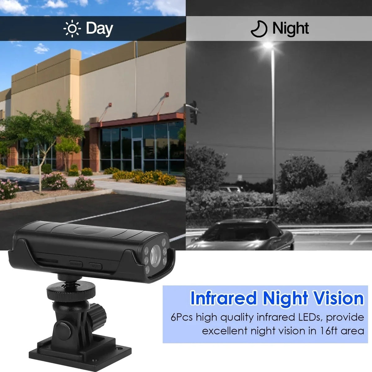 Vision Base Night Rechargeable Camera Camera Wireless Adhesive Guide Hitch Camera Vehicle Reverse Backup with Flexible