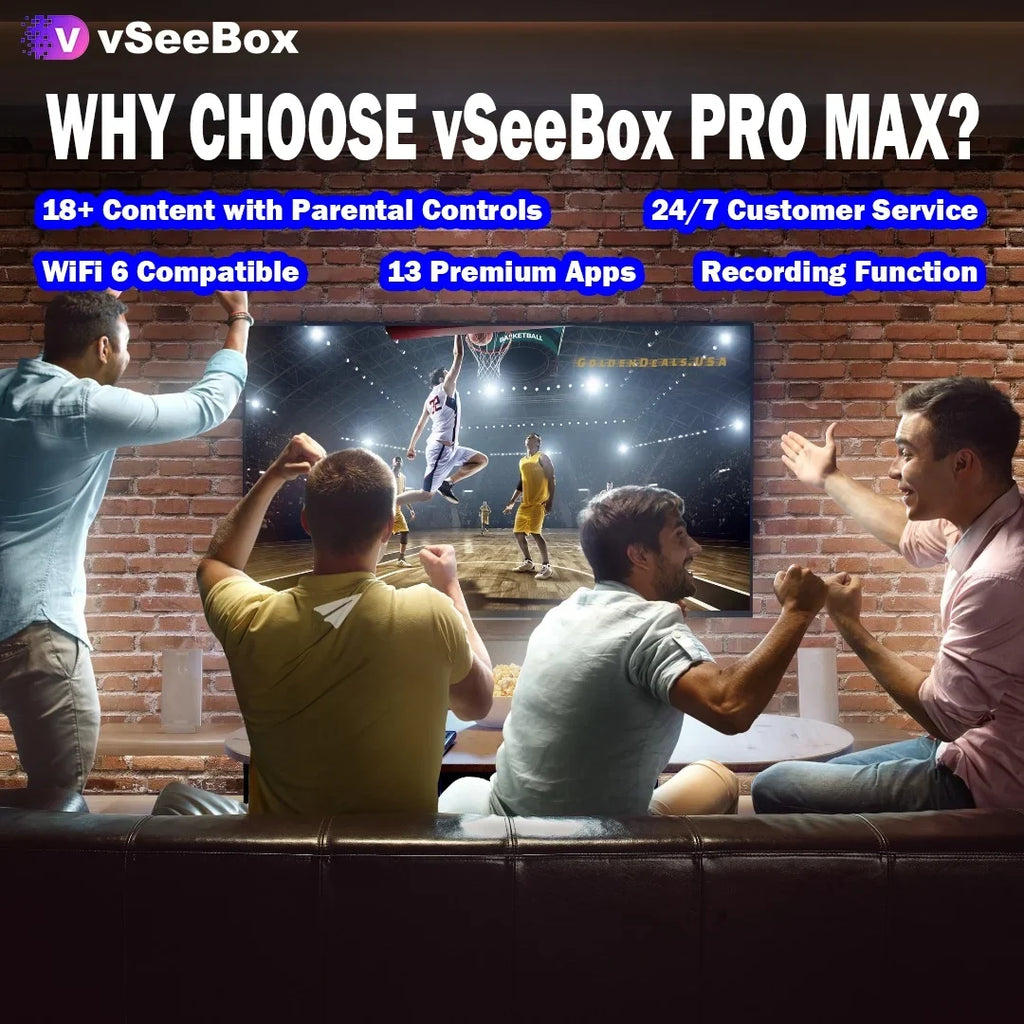 '- Max Drive, 64GB 2024 Cable, Card, 32GB Extender, Android Guide HDMI 8K Control, Keyboard, Remote Pro Storage USB Setup RAM, 4GB TF WiFi Backlit New Bundle vSeeBox Detailed 64GB 11, with