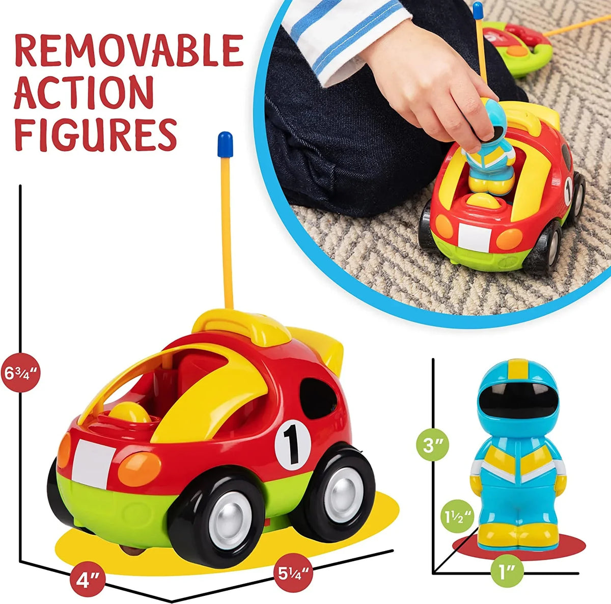 Gifts Race with Ages for Can Race Remote Boys, Cars So Toys Boys Prextex Different for 2-4 Car 2 Cartoon Car Both Pack - & Kids, Girls Police Toddler - RC Together Control | Frequencies and - Each