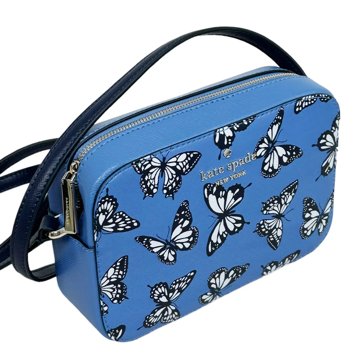 Bag Multi Zip Blue Staci Spade Butterfly Mini Sky Camera Kate Crossbody