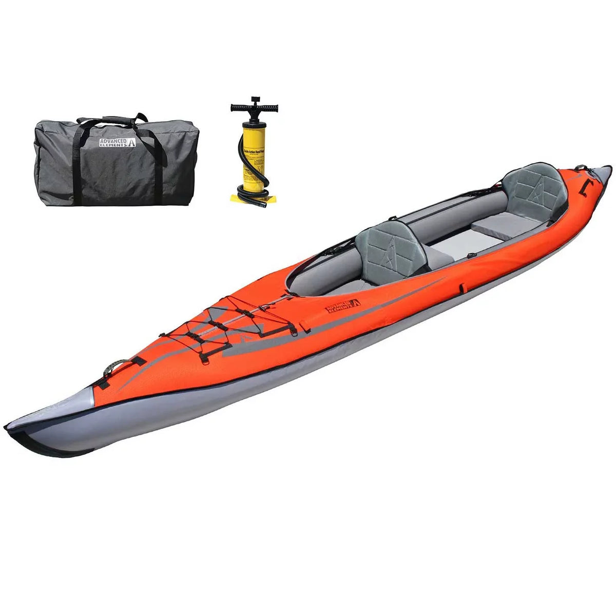 AdvancedFrame® Elite or with 15 Recreational Advanced - Solo Red Tandem Pump Kayak - ft Convertible Kayak Inflatable - Elements -