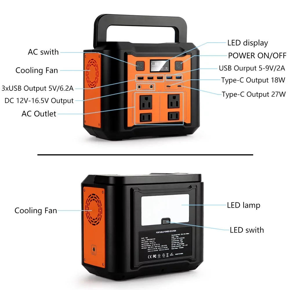 Battery 80AH 300W Generator Power Station Solar Lithium Portable 296WH