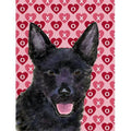 Kelpie Flag Hearts Australian Treasures And House Canvas- Carolines Love Valentines dimension Day