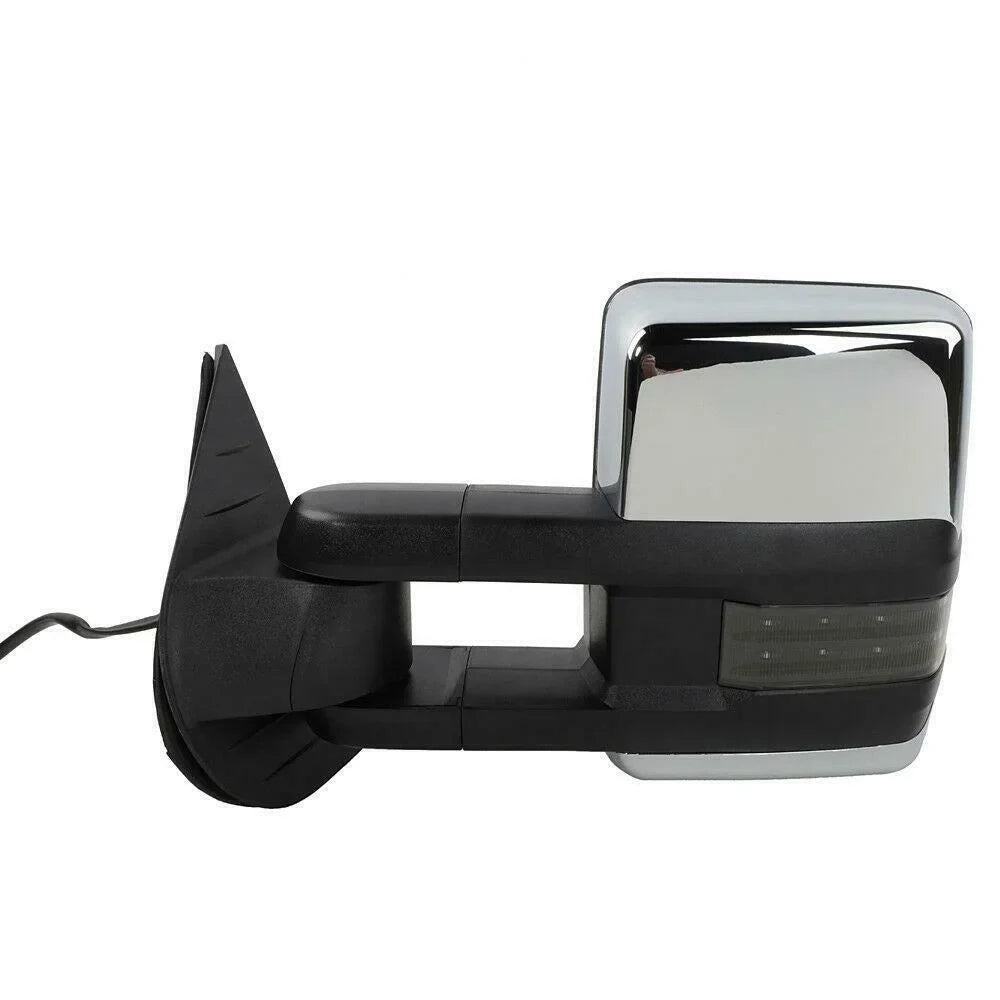 Heated Mirrors Signal&Backup Chrome Led Chevrolet For Towing Power Gmc Lamp