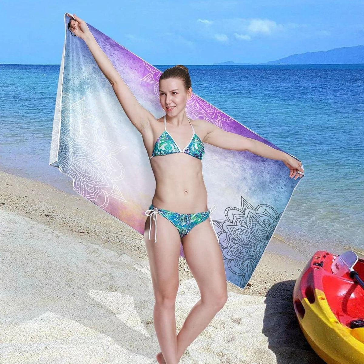 Towels Oversized Super Lightweight Camping Swimming Dry Mandala's Towel Towel Compact Bestwell for Beach Quick Travel Holiday（156） - Absorbent Purple -