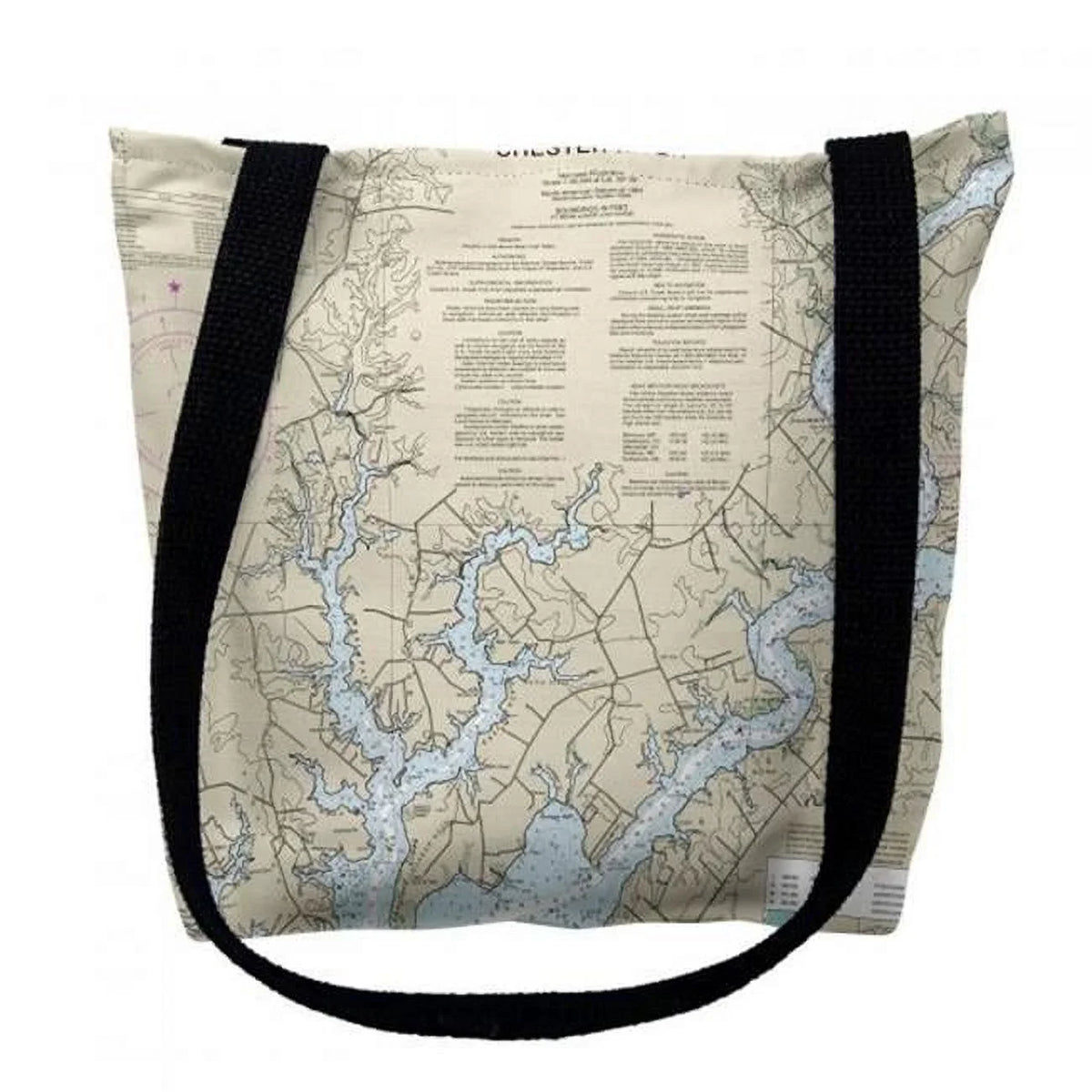 River Maryland - Medium 16 in. x Chester Drake Betsy Bag Nautical 16 TY12272CTM Map Tote