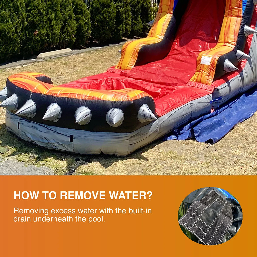 Inflatable Adults Grade JumpOrange House Rocker Kids Titan exterior Bounce Blower Commercial Splash with Slide with for liquid Pool and