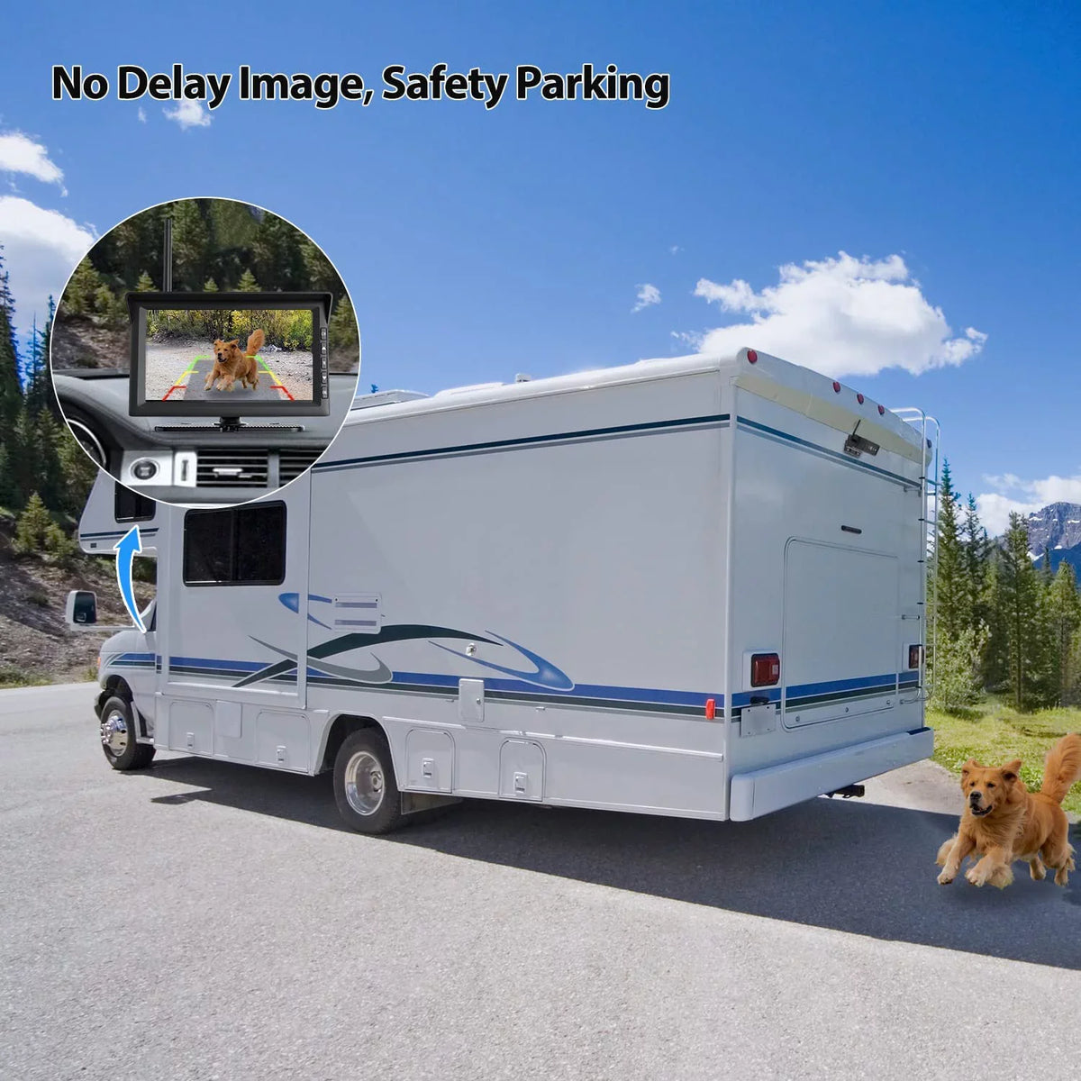for IR Van Solar4 Support Wireless Auto-Vox Reverse Camera Kit Backup Solar Truck Cameras Night HD Monitor 2 7" Trailer Vision Camera RV