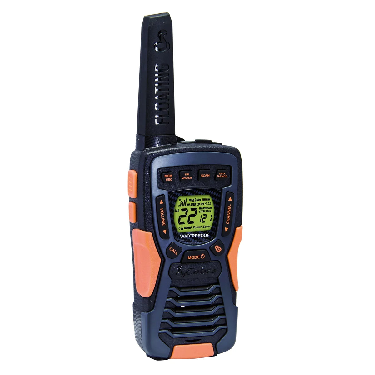 ACXT1037R-FLT - 37-mile Range Talkies Walkie Cobra Two-Way Radios Floating, Rechargeable (2-Pack)