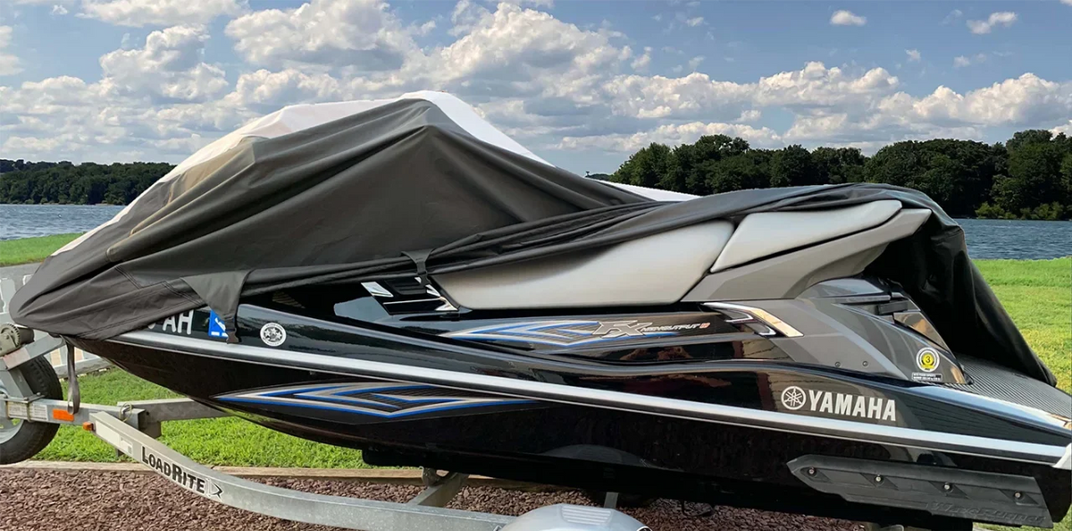 PWC POLARIS PWC JetSki Compatible SUPER 2002 for HEAVY-DUTY 1999 Cover JET SKI COVER Black/Grey 2000 GENESIS 2001