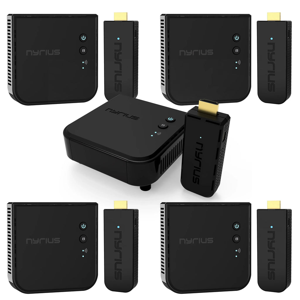 Netflix, Nyrius Drones, Pack Pro Laptop, Camera, HDMI PS4, and Aries Pro 1080p Cable, Stream Transmitter HD to PC, from YouTube, 3D HDTV/Projector/Monitor to - Video Receiver Wireless 5