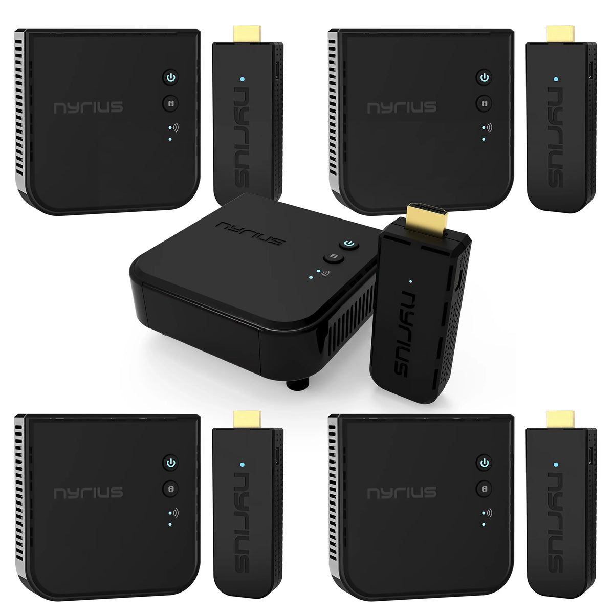 Netflix, Nyrius Drones, Pack Pro Laptop, Camera, HDMI PS4, and Aries Pro 1080p Cable, Stream Transmitter HD to PC, from YouTube, 3D HDTV/Projector/Monitor to - Video Receiver Wireless 5