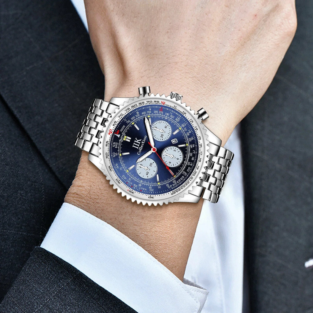 Steel Bracelet Stainless Men Relojes De Luminous Quartz Watch Waterproof Hombre