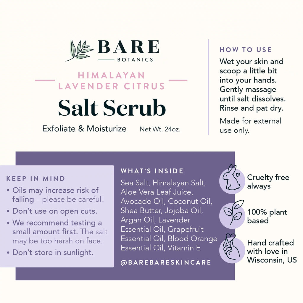 Scrub Himalayan Bare Botanics oz 24 Scrub Body Citrus Lavender Salt