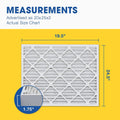 12 X (tual Pleated 20X25x2 Furne 1/2" 24 Filter, Air dimension: X Air 3/4") 13 1/2" 19 MERV 1 Filter, Pk