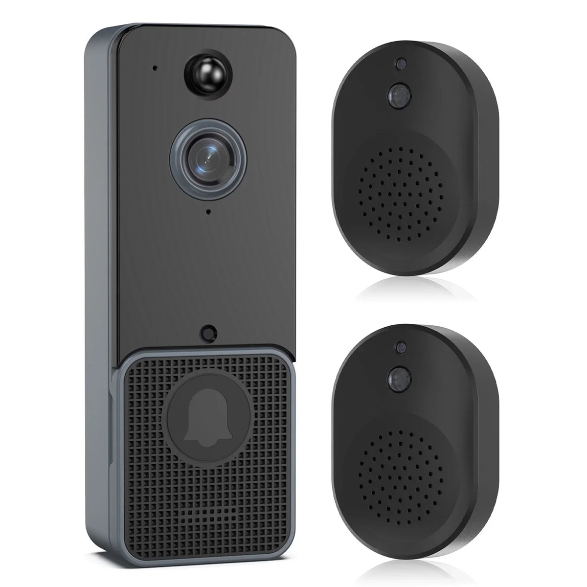 2-Way and Audio-for PIR Vision, Doorbell Chime, Night with Detection Alerts, Two Shinysix Wireless Home Security Human App Camera
