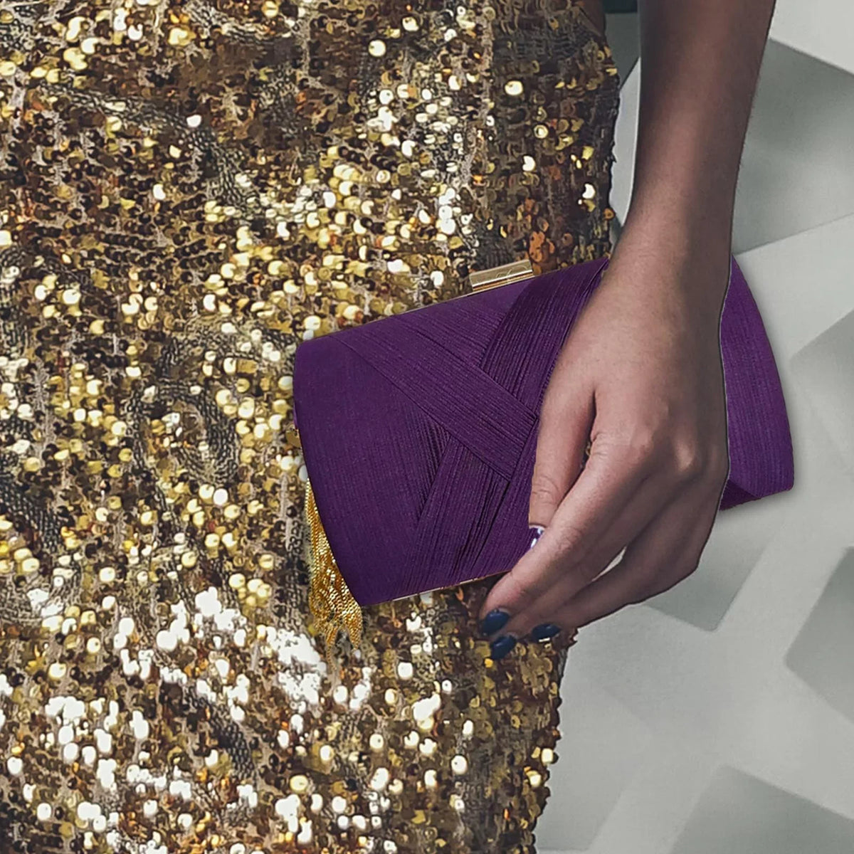 Bag Luxury , Shoulder Women Evening Clutch Purses Bag Tassel Clutch Handbag