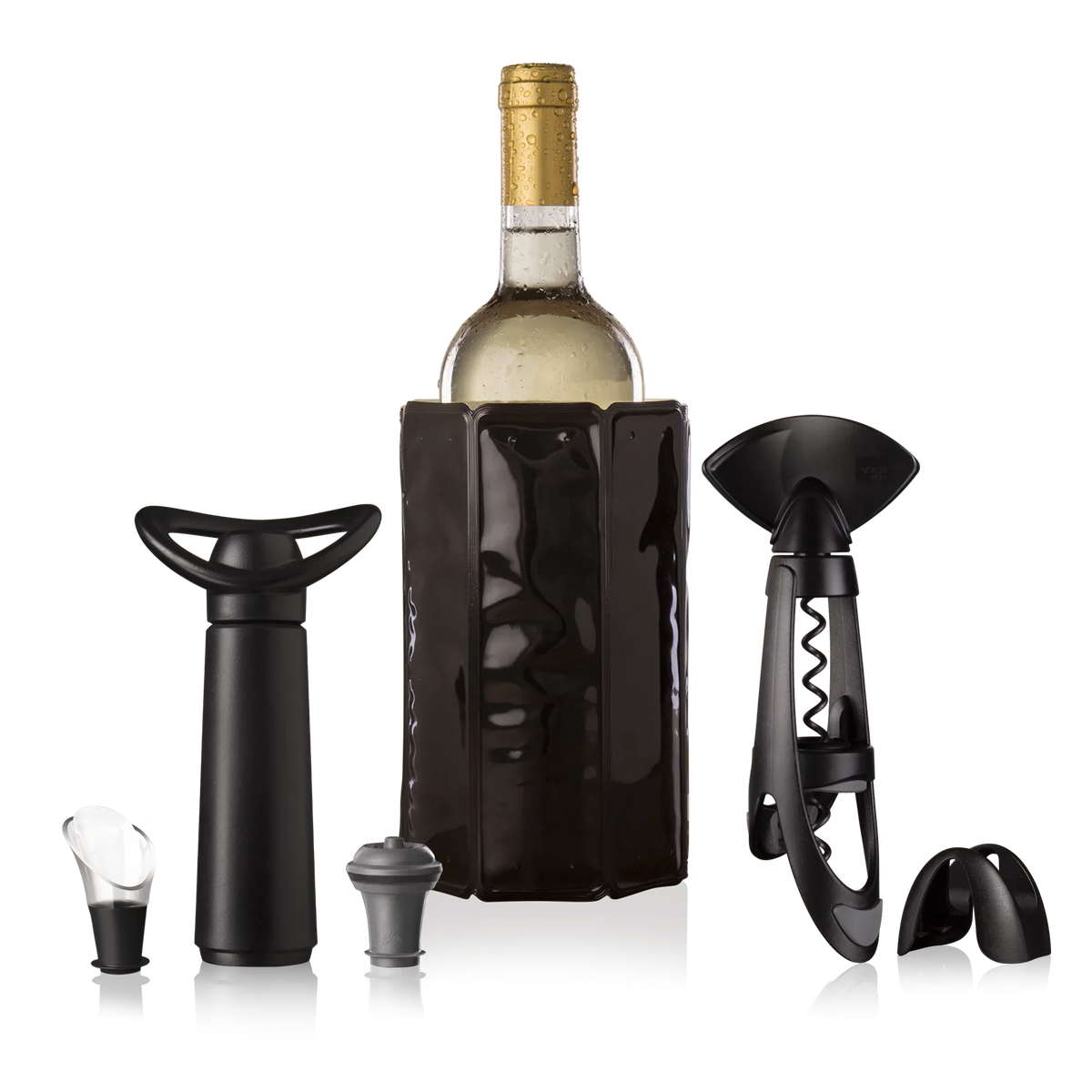 Wine - Wine Foil Plus- - Wine Crystal Includes Saver Concerto and Haves Set Wine Wine Cooler Vacuum Original Stopper Vin - Must Twister Active Cutter Wine Server Corkscrew The Vacu - - 6pc
