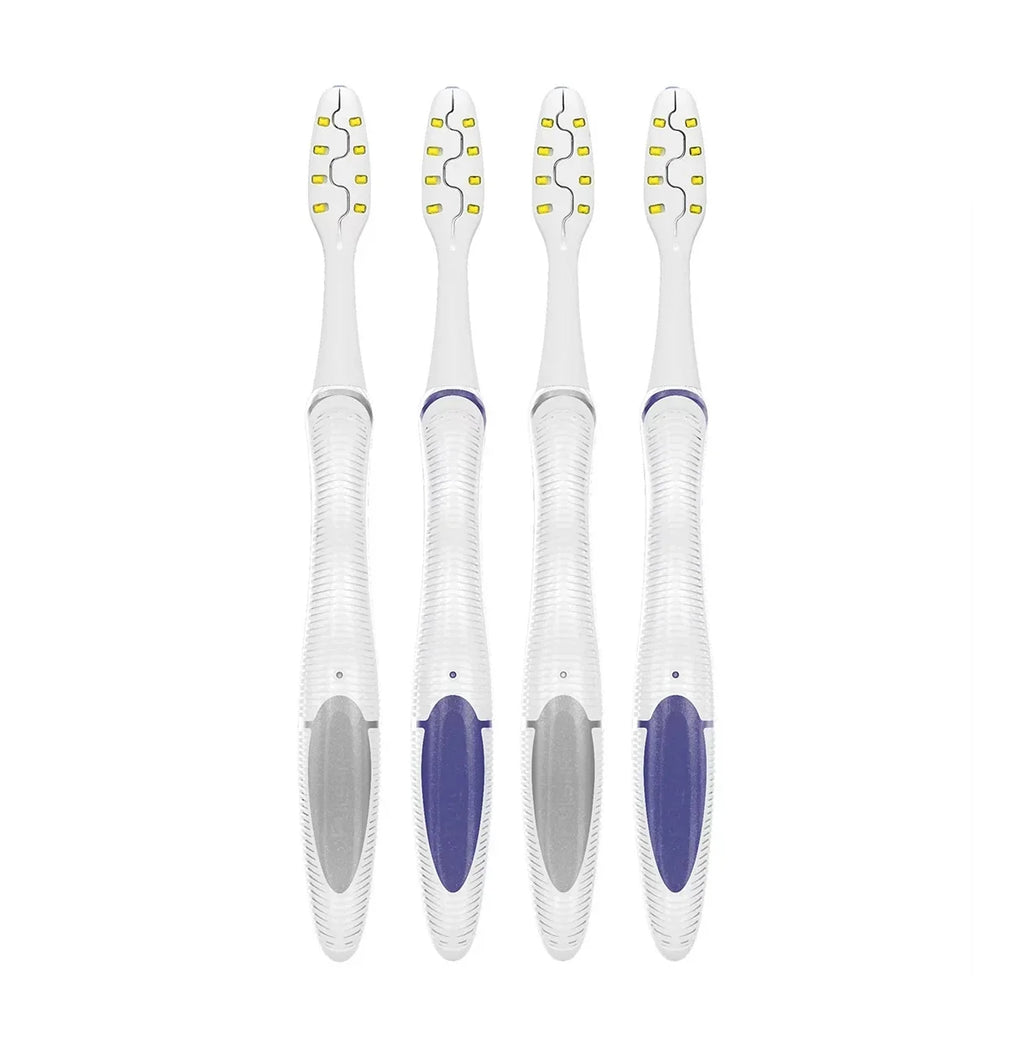 pk., Medium Pulsar Toothbrush, 4 Oral-B 3D White