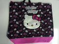 821309 Kitty Black Bag Hello Tote New - - Pink Bow