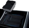 and Center Console Flocking Storage 2016-2020 Organizer Y Model with fabric Box, Premium Nestour 3 Coin Model Upgrade Sunglasses Holder Customized and ABS Tesla Tray Accessories,