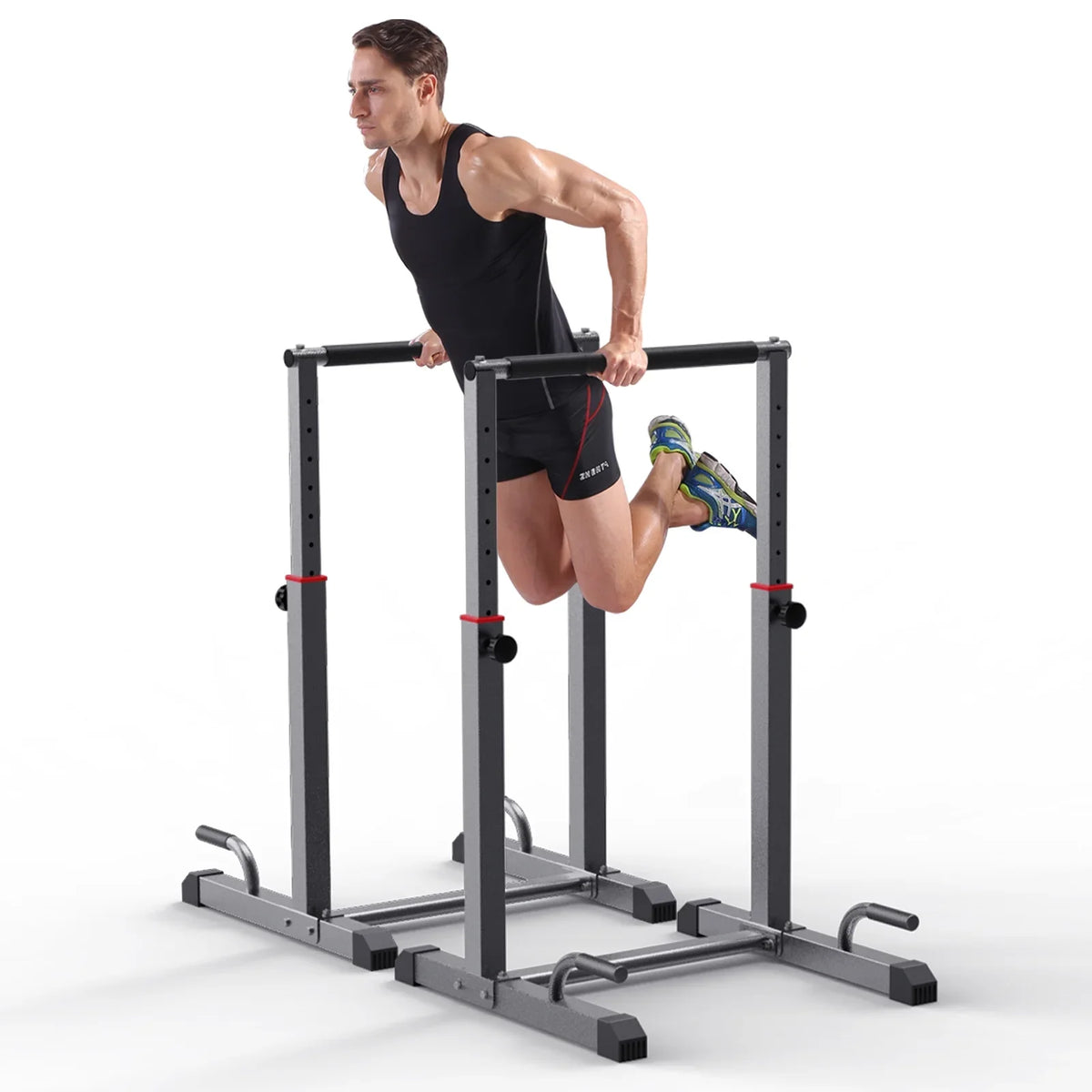 Fitness,Functional 9 Station for Body Workout Adjustable, Bar Z Station Level Heave Dip 1200lbs Bars Set, Parallettes Full Dip ZHICHI Duty