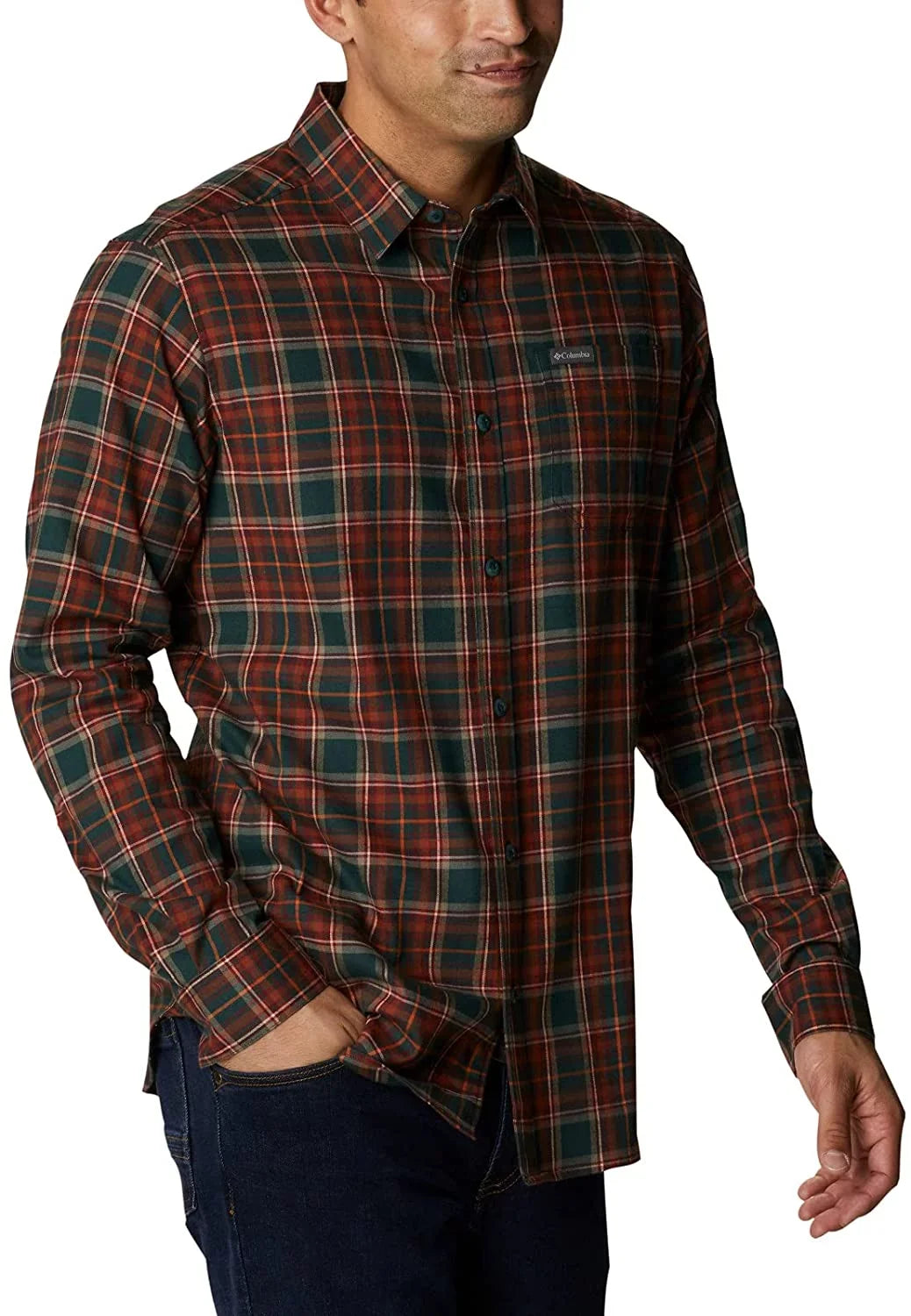 X-Large Mens Columbia Ridge Spruce III Cs Vapor Shirt Long Tartan Sleeve