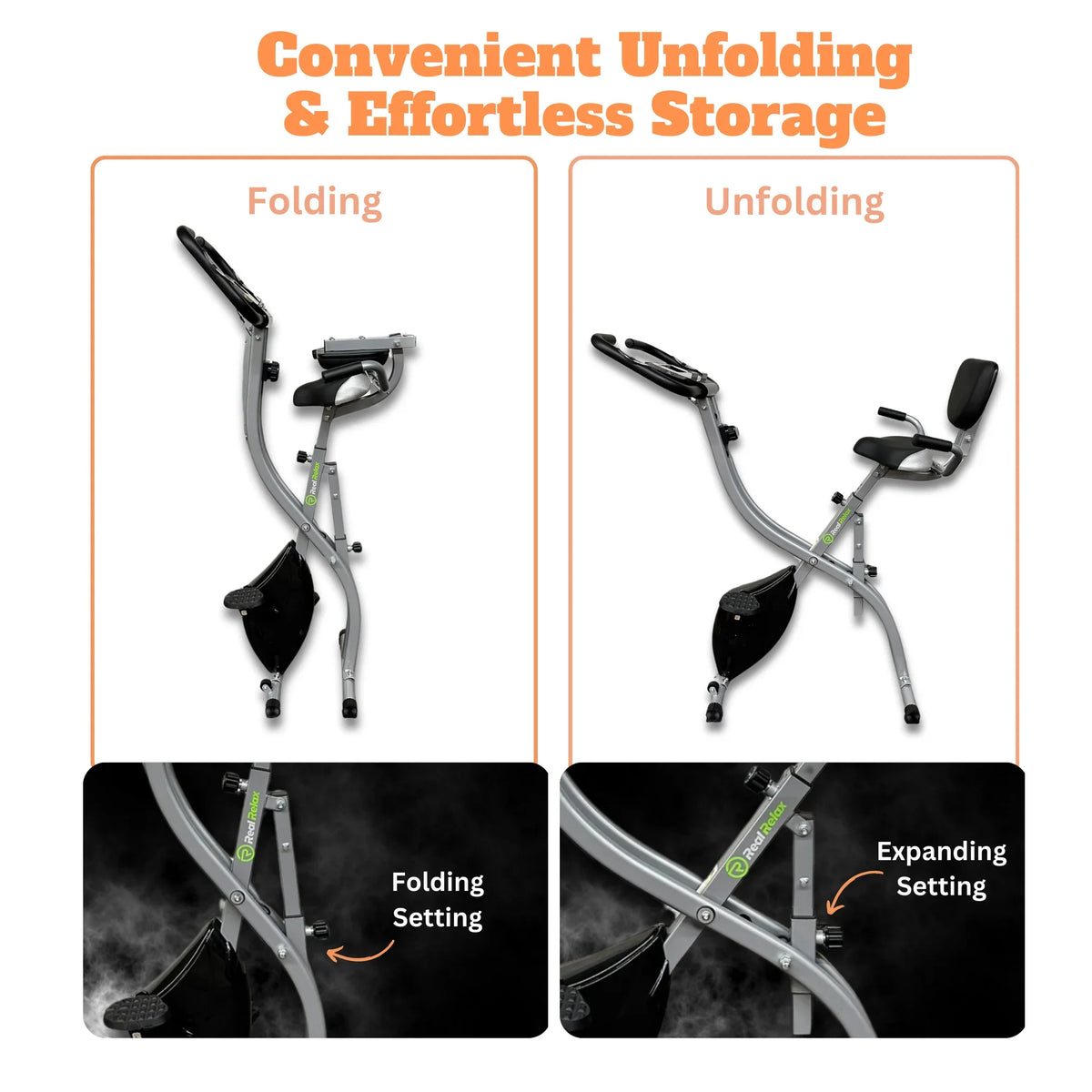 Stationary Heart Adjustment Rate and 8 in 3 of Upright Cardio Fitness Levels Exercise 1 Arm Sensor, Capacity, Bike, Recumbent Back Home 260 LBS Bike LCD workout, Cycle Folding Rest,