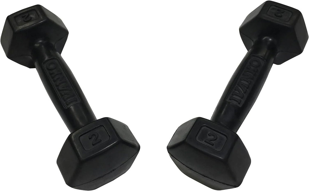 Rubber Lbs 2 (PAIR) Dumbbells,