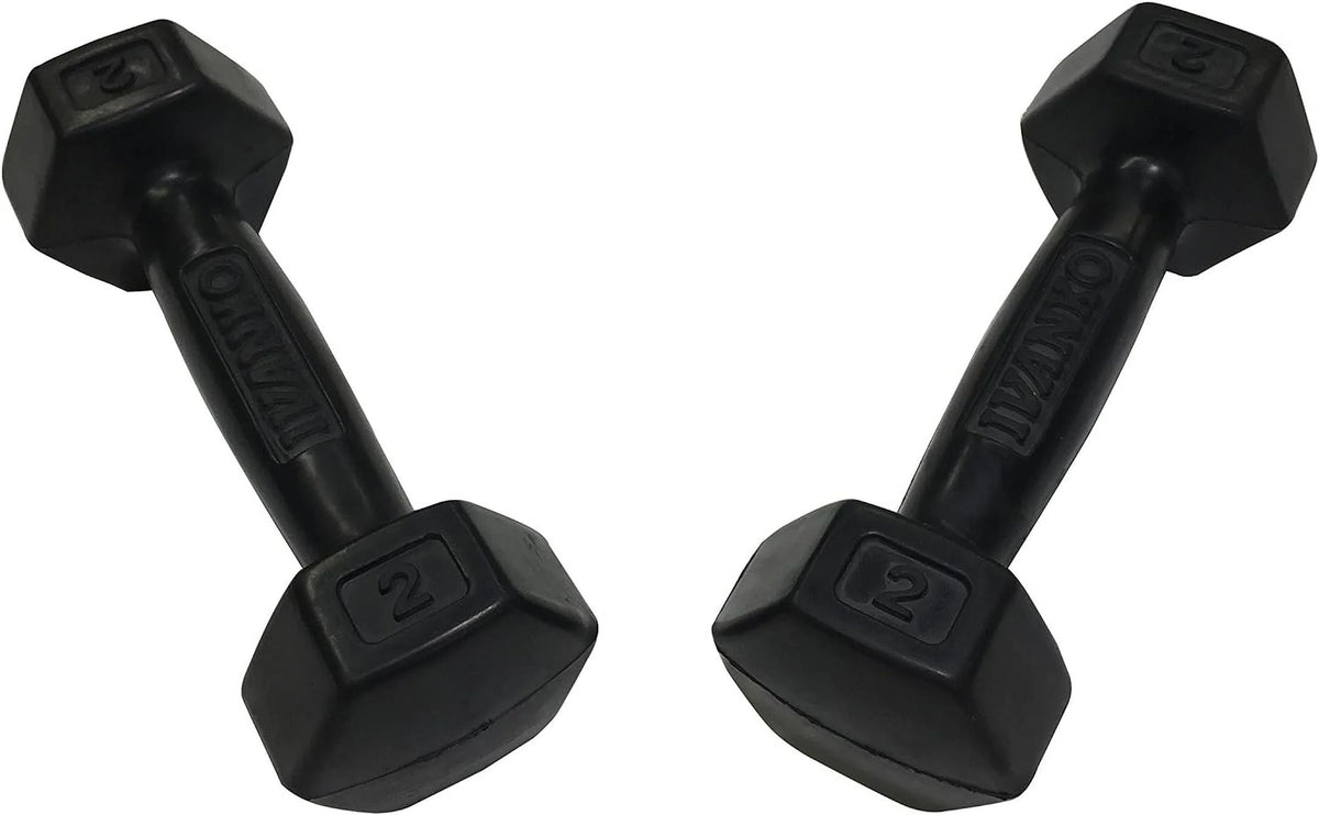 Rubber Lbs 2 (PAIR) Dumbbells,