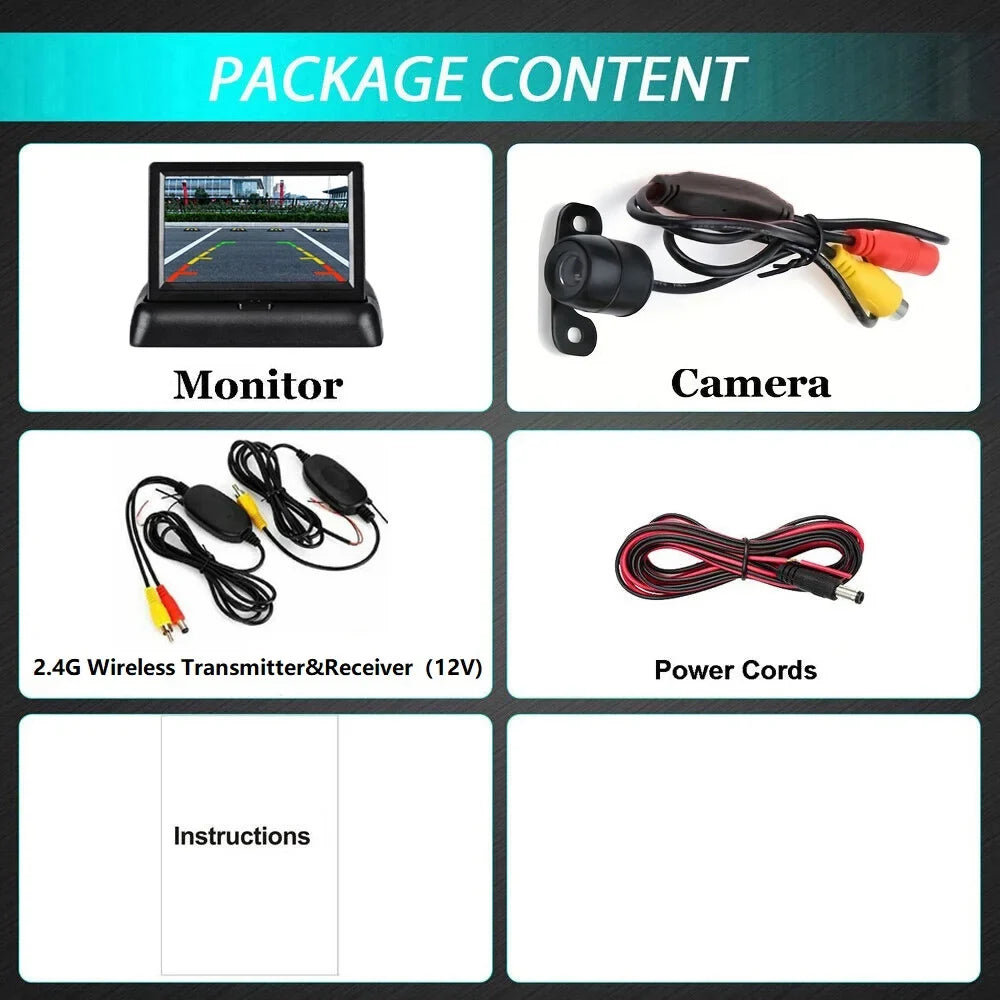 Car Monitor Vision 5inch New View System Camera HD Rear Backup Parking Camera Night