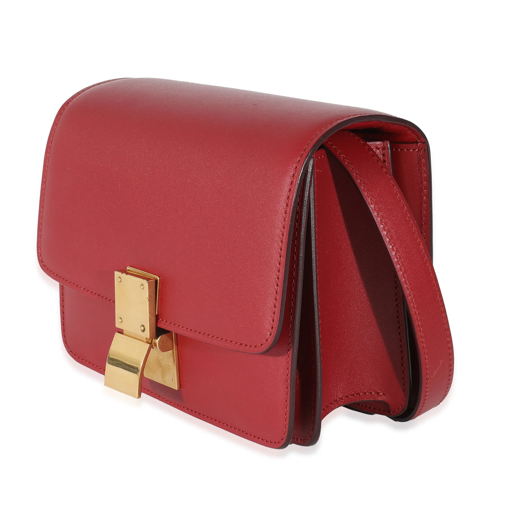 Small Celine Pre-Owned Classic Calfskin Smooth Red Bag Box