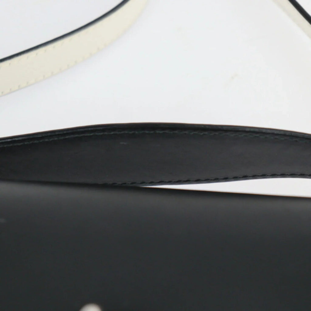 hardware Balenciaga 331916 ivory calf shoulder 2WAY Pre-Owned (Good) silver leather bag trapeze BALENCIAGA handbag black mailon mini system