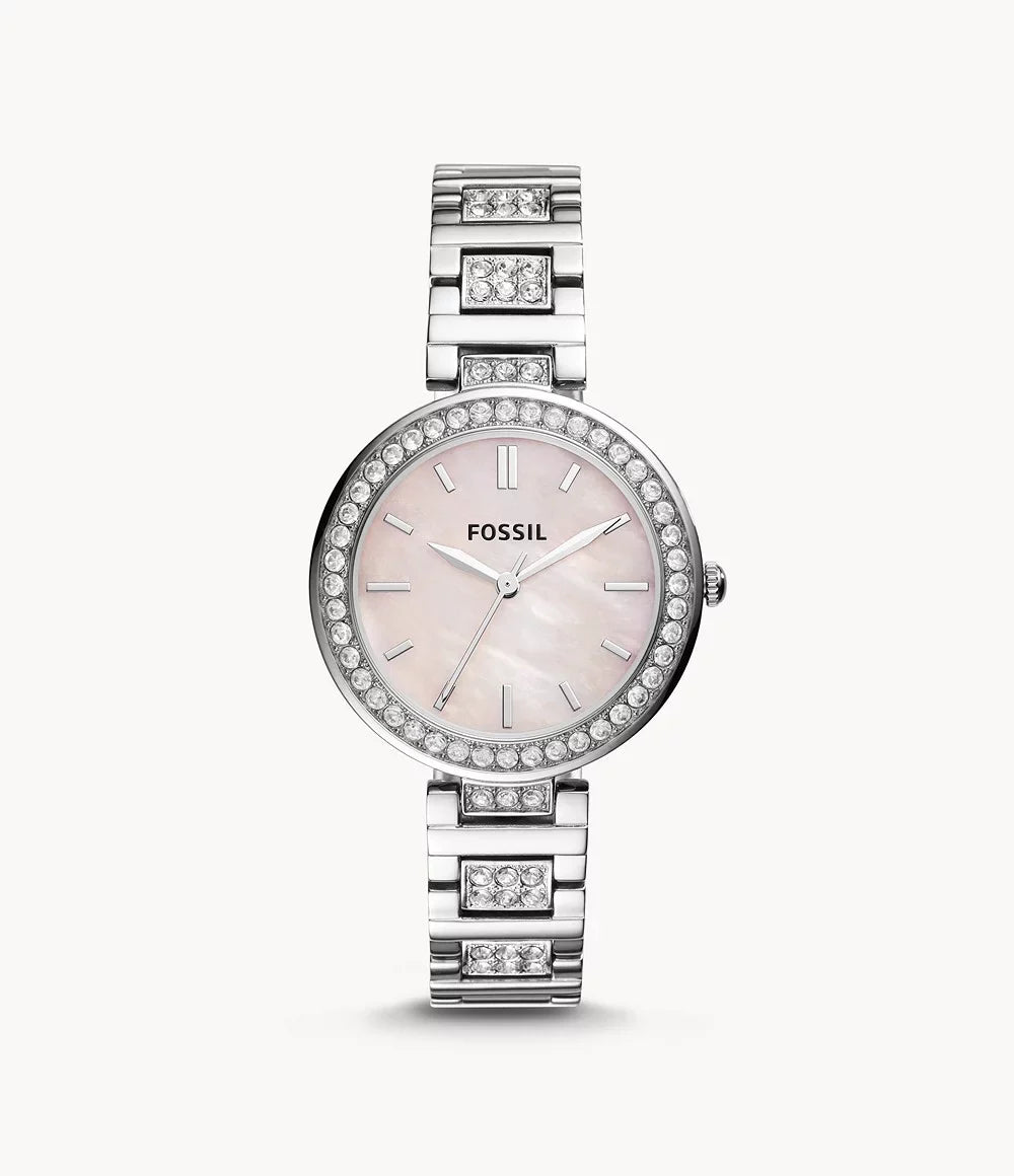 Karli Fossil Stainless Watch Three-Hand BQ3182 Women's Steel