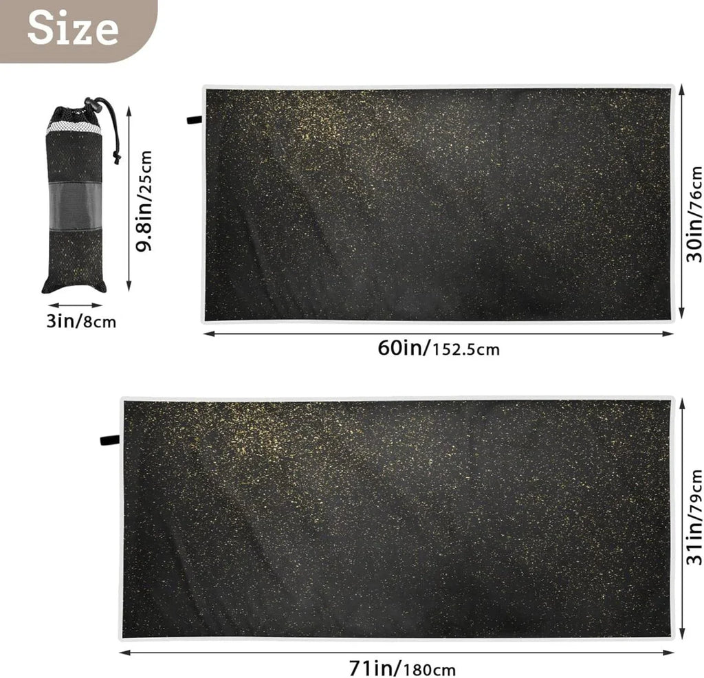 Glitter Absorbent Holiday（72） Bestwell Towels - Swimming Oversized Lightweight Texture Travel Super Compact Dry Camping Beach - Towel Towel Quick for