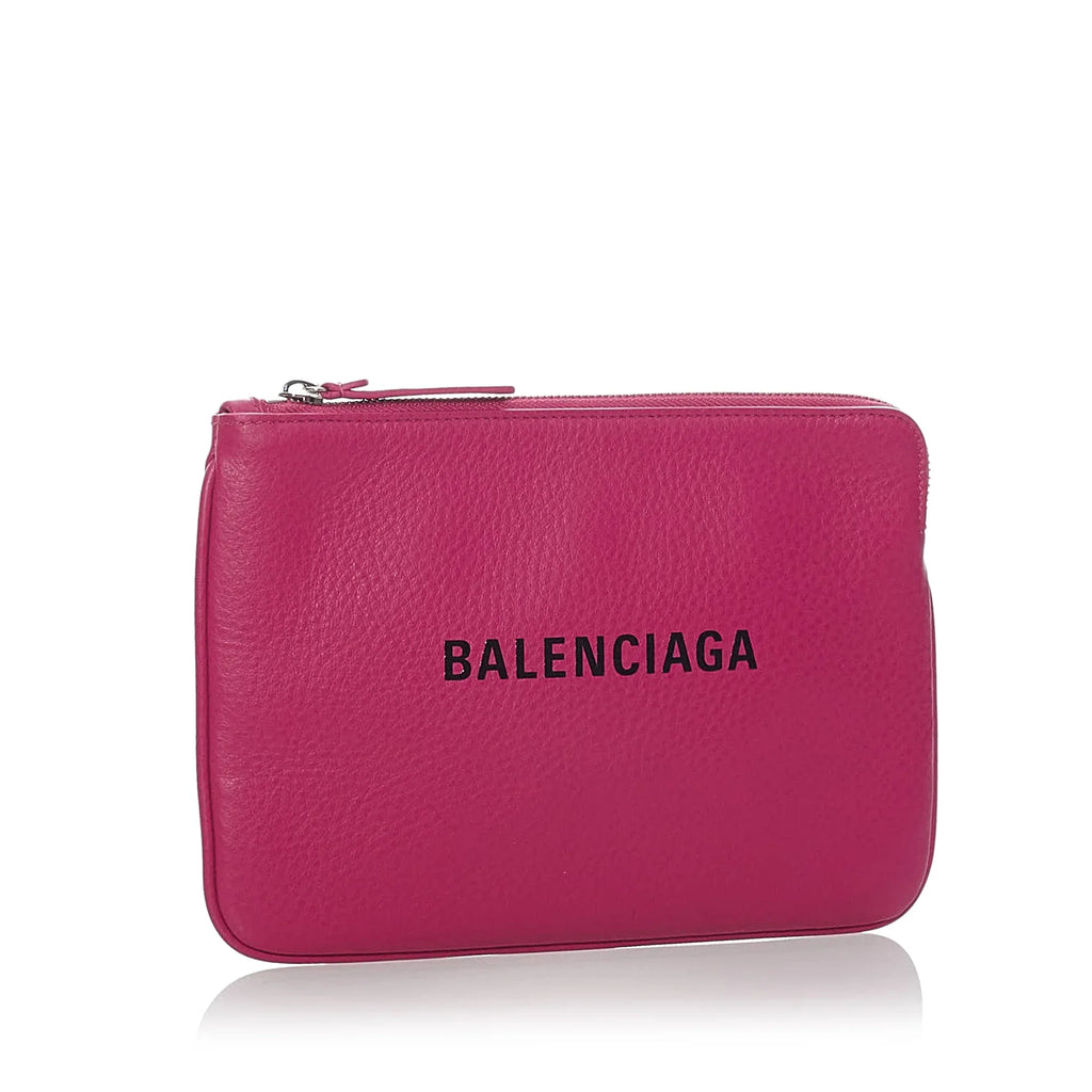 Women Pre-Owned Authenticated Pink (Good) Balenciaga XS Pouch Leather Everyday Calf