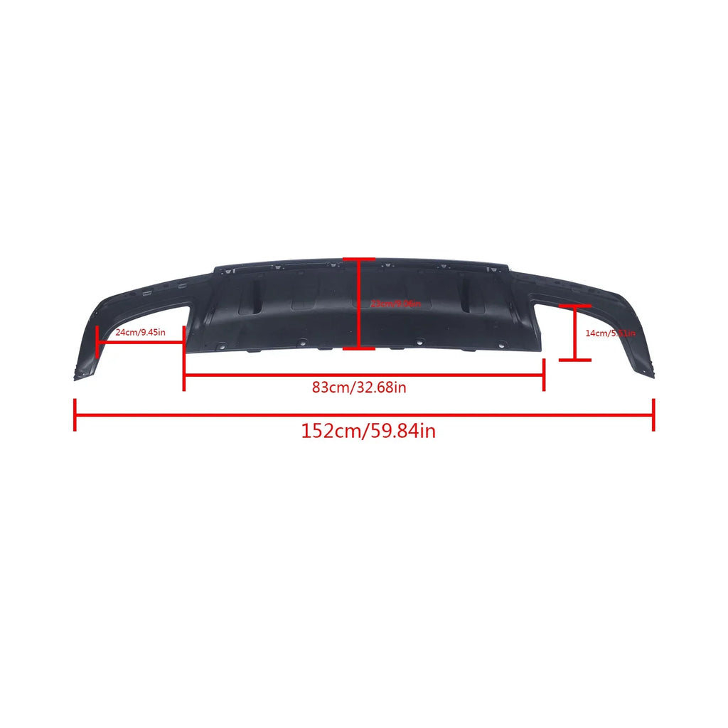 Lip 2015-2022 for Black NINTE Back Gloss Rear Exhaust Chrysler 300 SRT Diffuser Square