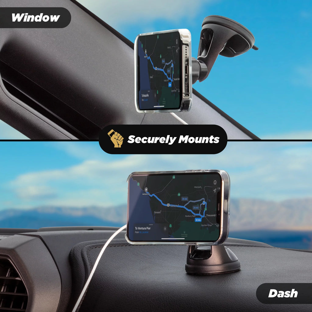 Kit MSC MagSafe Holder (MagSafe with Is MSHWDPD20-SP MagicMount Phone Charger Mount Compatible Window/Dash Chargers, NOT Black Car Included) Scosche