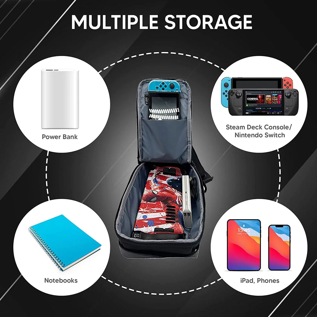 for NIntendo Carrying & Bag Deck Gaming Steam for Gamer-Chest Carrying Chest Carrying Case Accessoreis Carrying-Black Lock Bag with Console Steam Bag- Switch