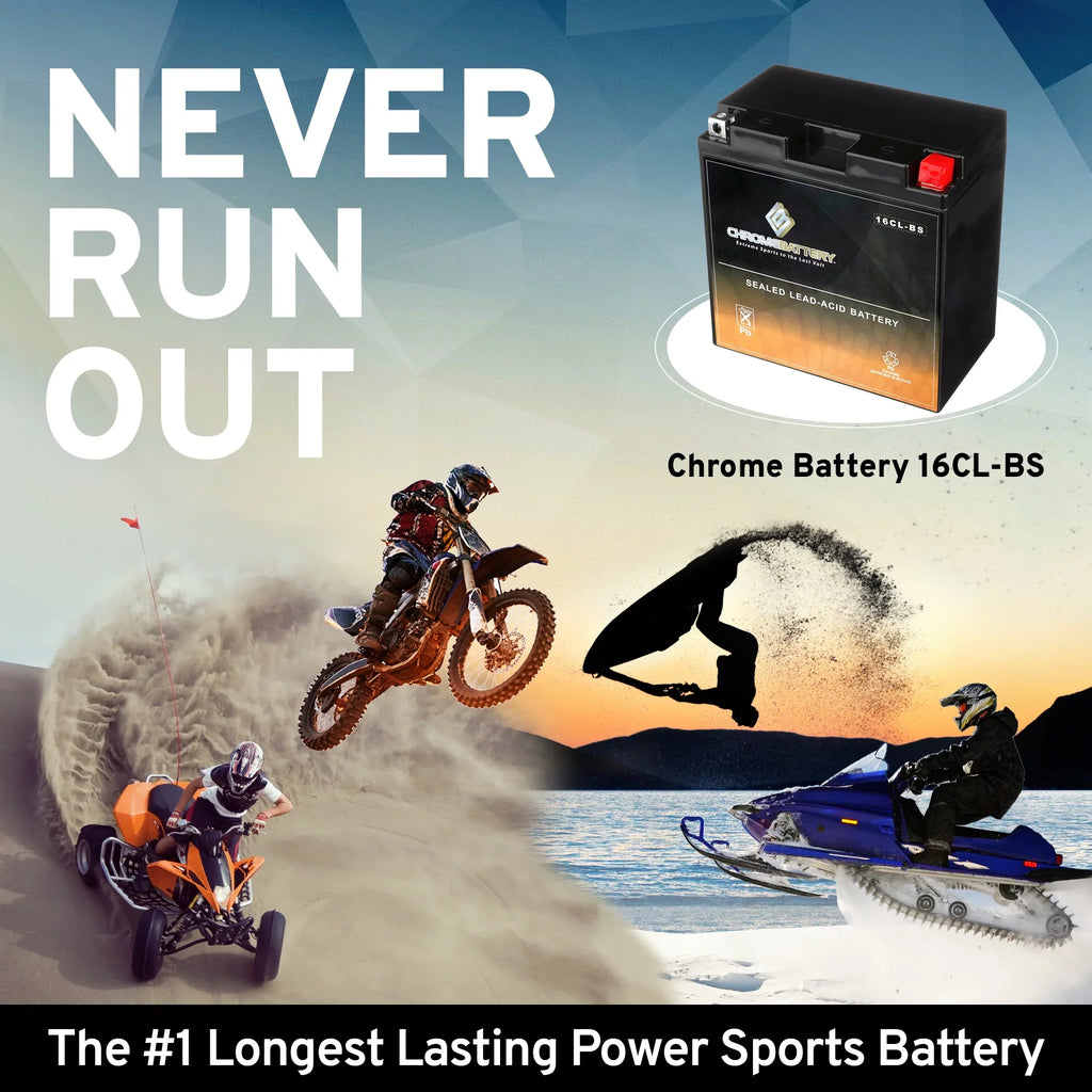 Sx Ski Yb16cl-bs Battery Jet for Kawasaki Chrome Cc Js650 87-'95 Battery