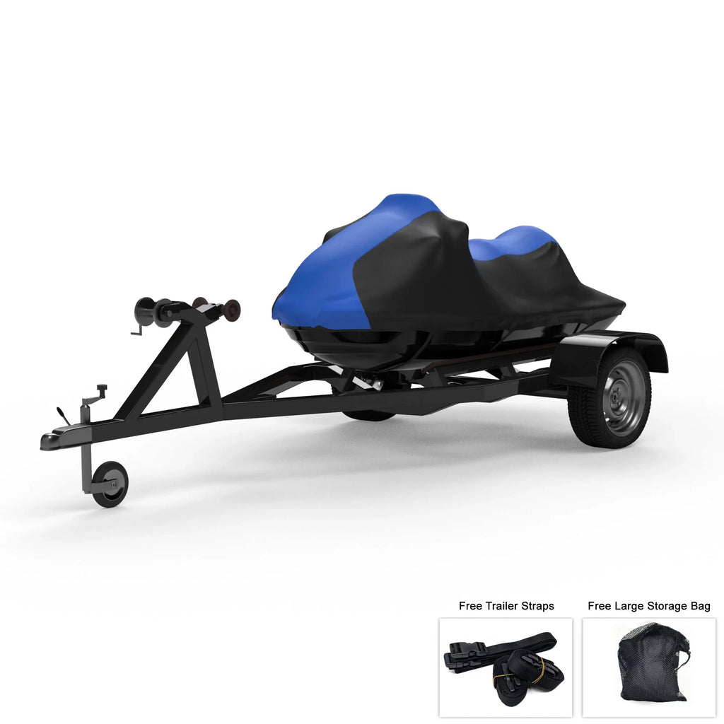 BLUE Ski 2003-2004 And from Sun, Jet Color Black Weatherproof Includes Trailerable Cover - - All Straps Trailer For STX-12F Ski UV / climate - KAWASAKI - Rain, Jet Storage More! And Bag Rays, Protects