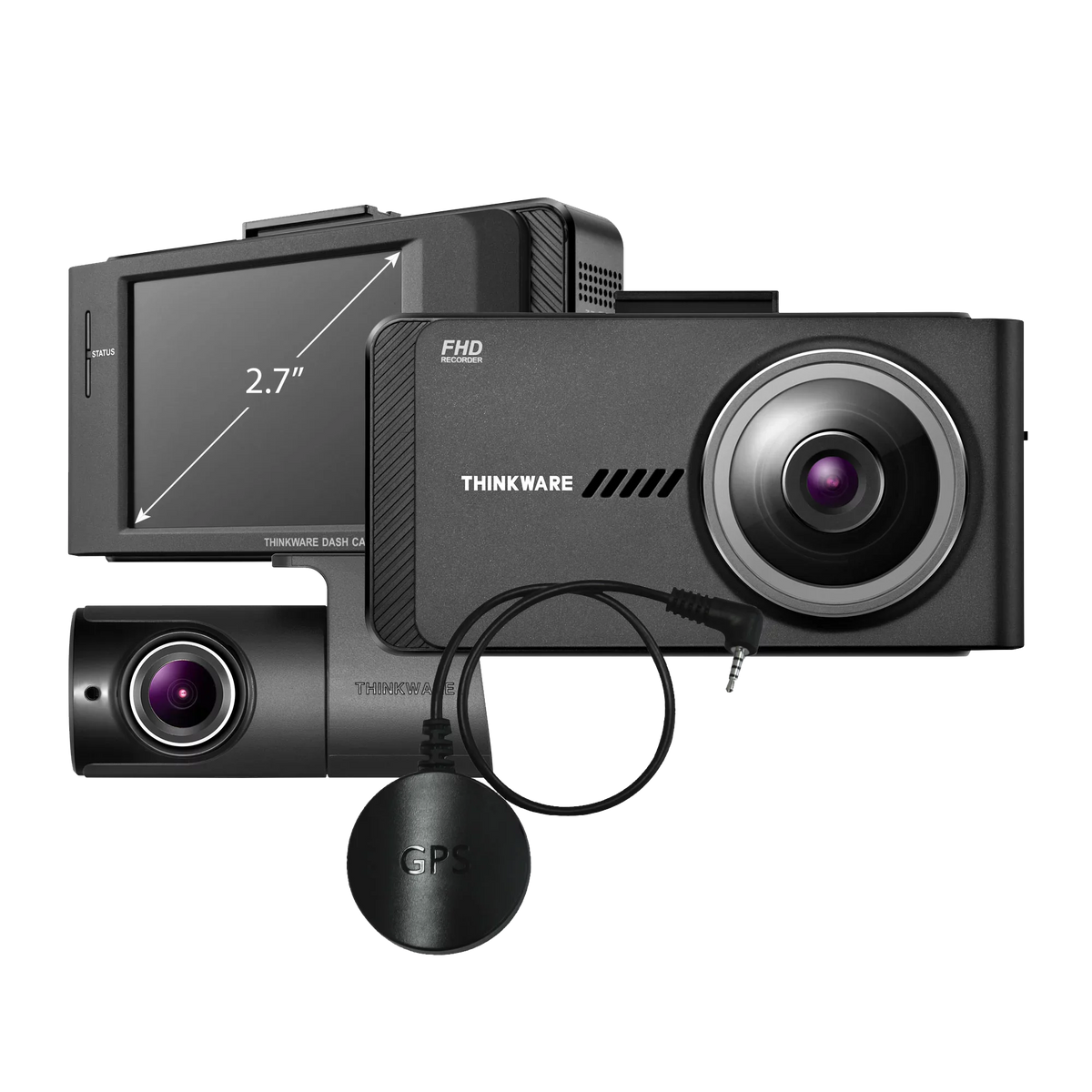 Dashboard Night Cars, 16GB, and Mode Sensor, Recorder W/ Dual Cam THINKWARE Car G-Sensor, Camera Optional FHD, Parking Rear 1080P for X700 Camera GPS, with Dash Front Camera Vision,