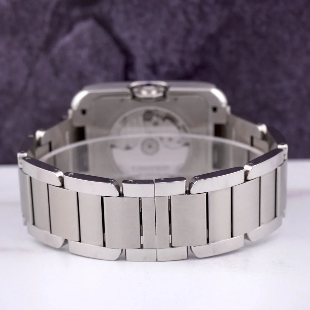 3507 Tank by Dial Watch Cartier 49mm Silver Mens Stainless Anglaise 37mm Steel