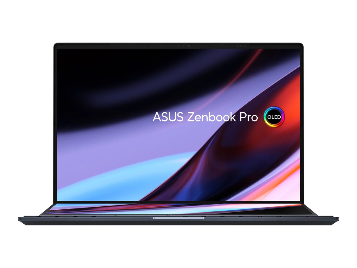 Pro - 32 11 ASUS Home GF 2880 RTX x GB SSD / black Duo 2.5 Core Performance OLED Wi-Fi (2.8K) - Hz 6E - tech RAM 1 - Win touchscreen - NVMe, OLED Zenbook i9 3050 120 12900H Intel TB - - GHz @ 1800 14 - UX8402ZE-DB96T Ti 14.5"