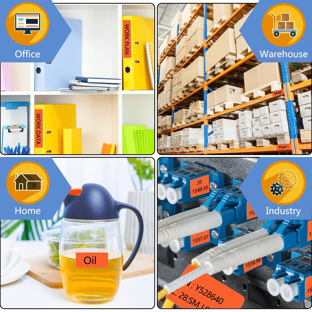 on GREENCYCLE Pack Compatible D400 use Fluorescent H110 Tape Black TZe TZB31 Orange Label TZ TZeB31 Label Maker TZ-B31 D210 PT-D600 0.47'' 12mm in Brother for TZe-B31 Laminated Cube 8 P-Touch