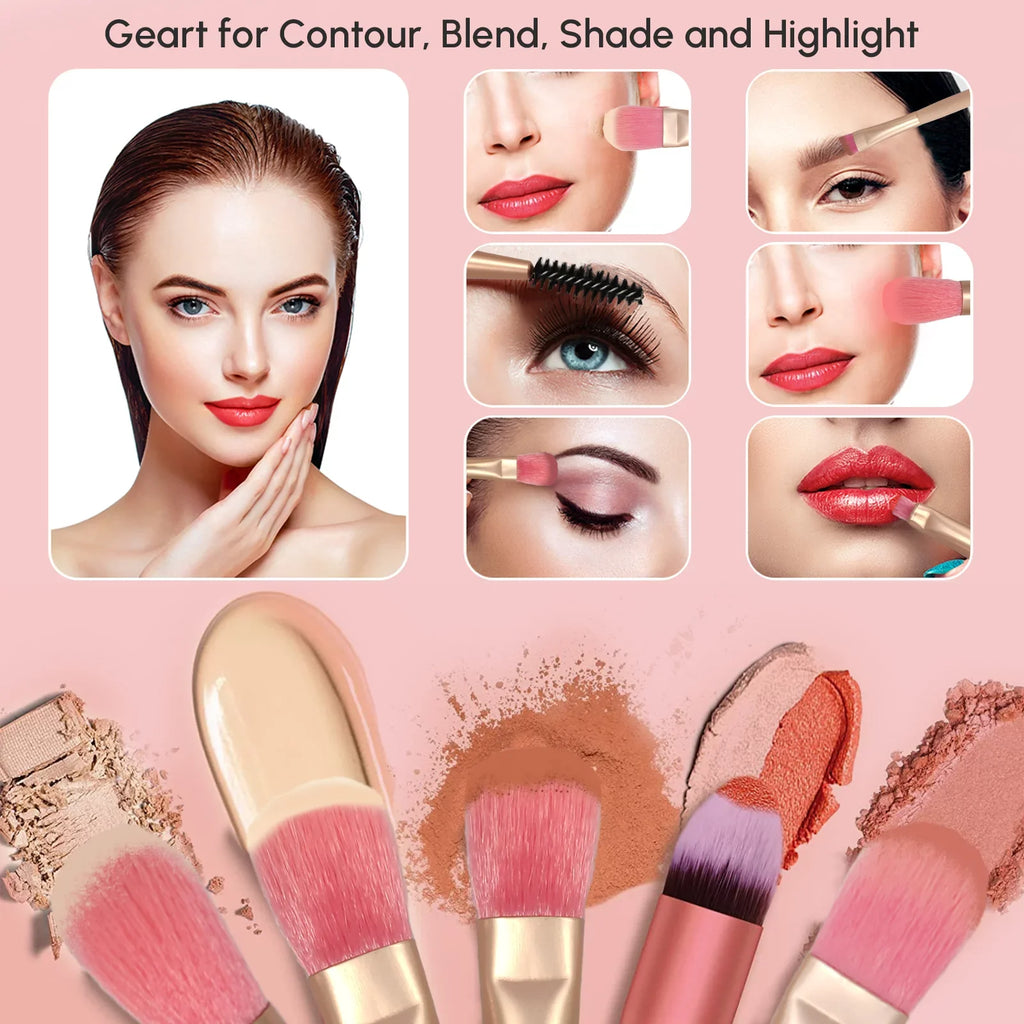 Pencil Gift Facial Eyeshadow Mirror, Powder Concealer Set Palette 177 Cosprof Eyeliner Colors Blusher Makeup Eyebrow with All-in-One Set, Cosmetic up Face Make Powder Combination