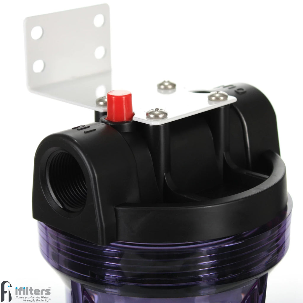 Housing Filter House Rust w/ Filter Sediment, 3/4" & Clear Cartridge Ports CTO AP117 Included, Whole Comparable iFilters