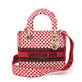 Medium Amour x Dot Pre-Owned Christian Mini Red Polka Canvas Bag Lady (Like Light New) Dior M0565OBBE_933U Handbag D-Lite Shoulder DIOR Dior Dee