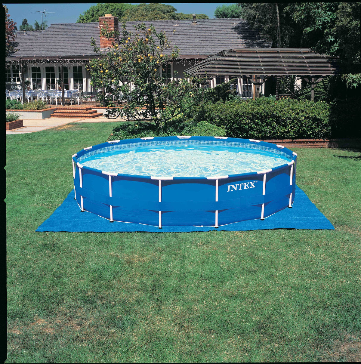 Above x Pump 48" Frame Ground Intex Metal 15' Pool with Filter