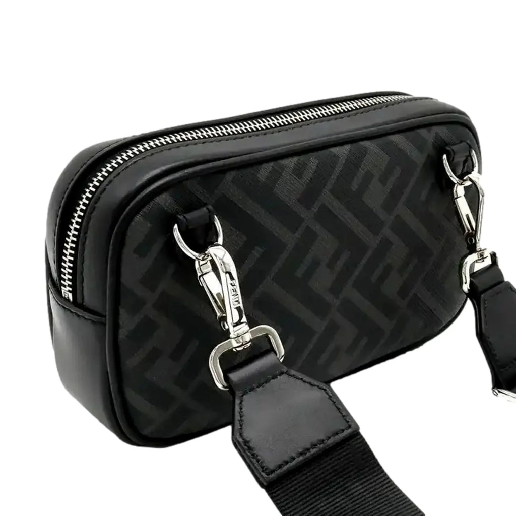 Mini Black Zucca Bag Crossbody Roma Canvas Fendi Camera